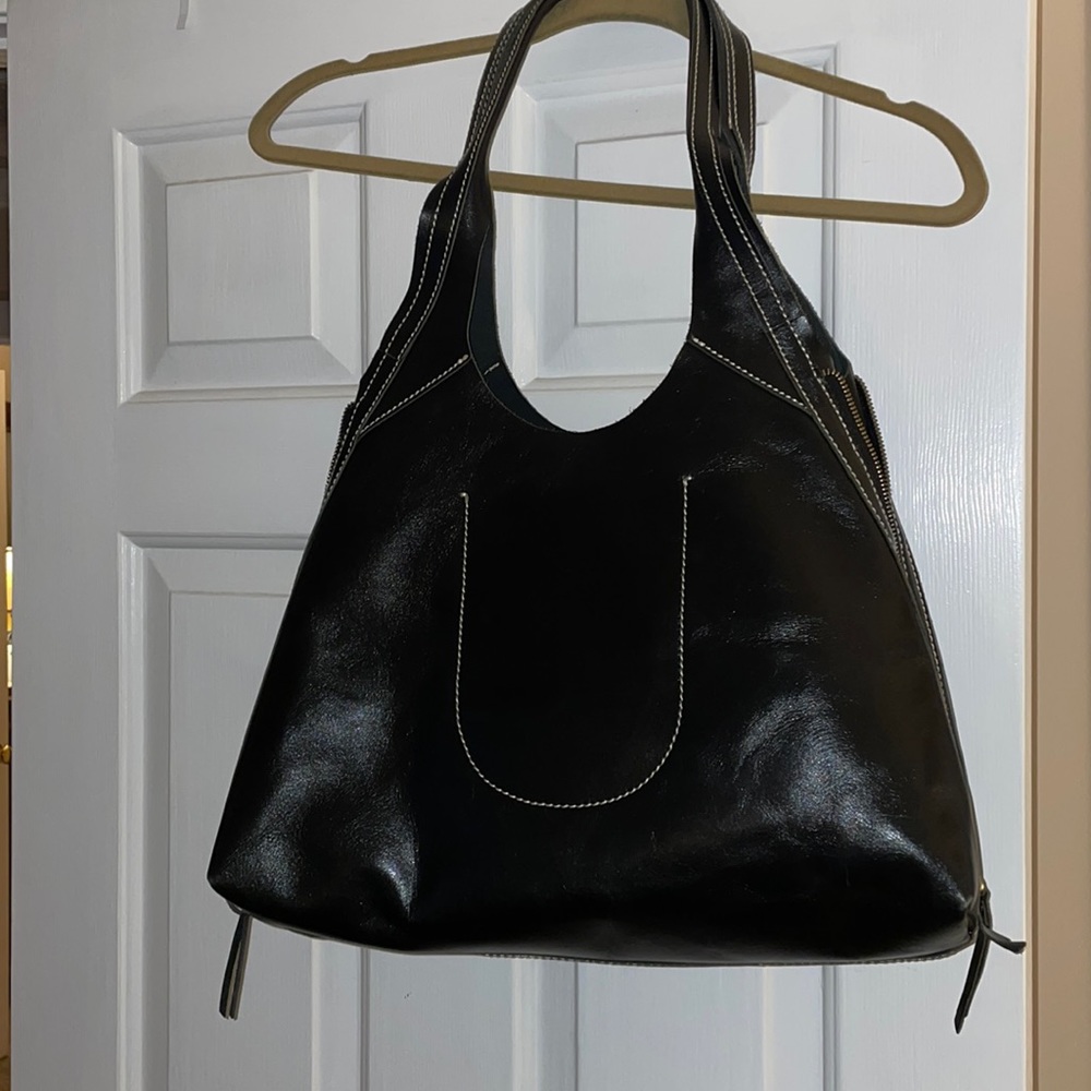 HOBO Wander Black Two Handled Shoulder Purse
